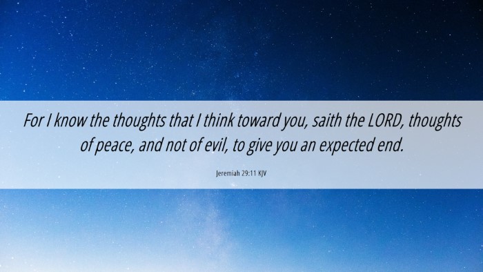 Picture 06 - Jeremiah 29:11 KJV Desktop Wallpaper - For I know the thoughts that I think toward you, - Desktop Bible Verse Wallpaper