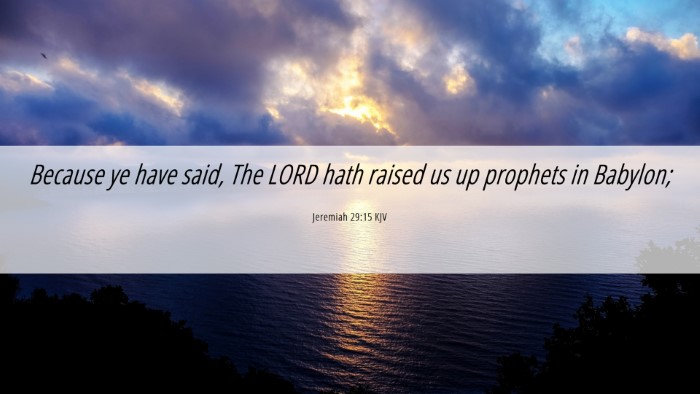 Picture 06 - Jeremiah 29:15 KJV Desktop Wallpaper - Because ye have said, The LORD hath raised us up - Desktop Bible Verse Wallpaper