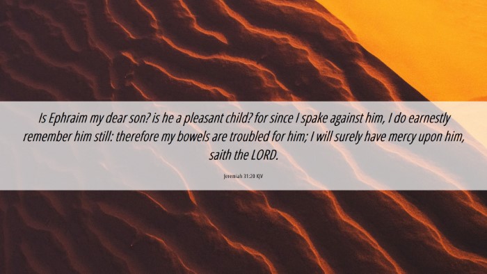 Picture 06 - Jeremiah 31:20 KJV Desktop Wallpaper - Is Ephraim my dear son? is he a pleasant child? - Desktop Bible Verse Wallpaper