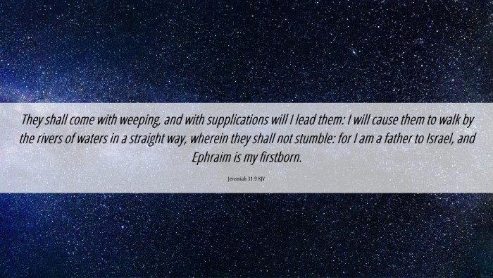 Picture 06 - Jeremiah 31:9 KJV Desktop Wallpaper - They shall come with weeping, and with - Desktop Bible Verse Wallpaper