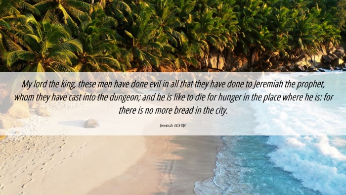 Picture 06 - Jeremiah 38:9 KJV Desktop Wallpaper - My lord the king, these men have done evil in all - Desktop Bible Verse Wallpaper