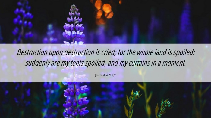 Picture 06 - Jeremiah 4:20 KJV Desktop Wallpaper - Destruction upon destruction is cried; for the - Desktop Bible Verse Wallpaper