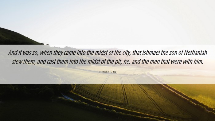 Picture 06 - Jeremiah 41:7 KJV Desktop Wallpaper - And it was so, when they came into the midst of - Desktop Bible Verse Wallpaper
