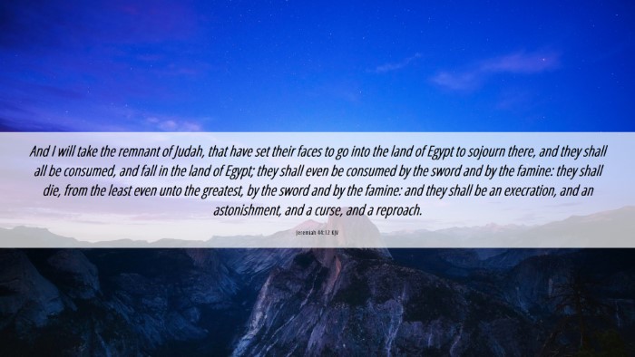 Picture 06 - Jeremiah 44:12 KJV Desktop Wallpaper - And I will take the remnant of Judah, that have - Desktop Bible Verse Wallpaper