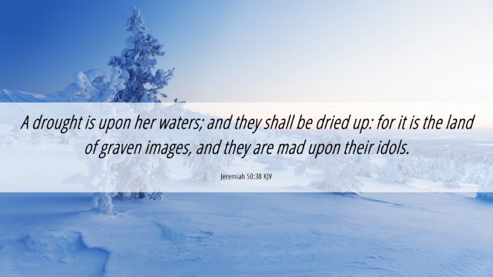 Picture 06 - Jeremiah 50:38 KJV Desktop Wallpaper - A drought is upon her waters; and they shall be - Desktop Bible Verse Wallpaper