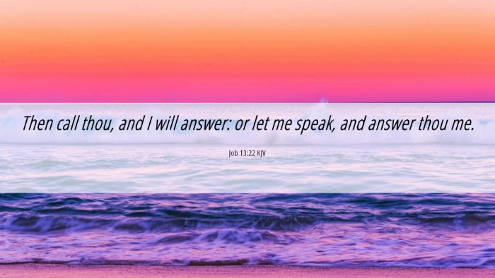 Picture 06 - Job 13:22 KJV Desktop Wallpaper - Then call thou, and I will answer: or let me - Desktop Bible Verse Wallpaper