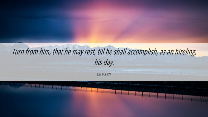 Picture 06 - Job 14:6 KJV Desktop Wallpaper - Turn from him, that he may rest, till he shall - Desktop Bible Verse Wallpaper