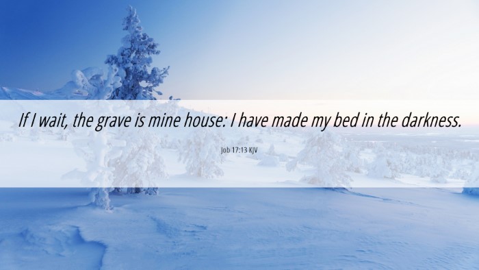 Picture 06 - Job 17:13 KJV Desktop Wallpaper - If I wait, the grave is mine house: I have made - Desktop Bible Verse Wallpaper