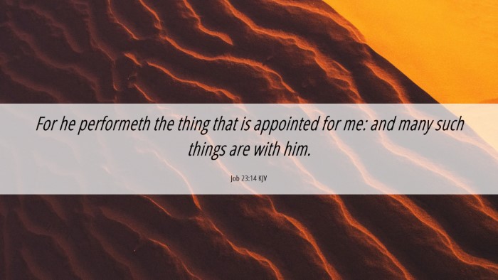 Picture 06 - Job 23:14 KJV Desktop Wallpaper - For he performeth the thing that is appointed for - Desktop Bible Verse Wallpaper