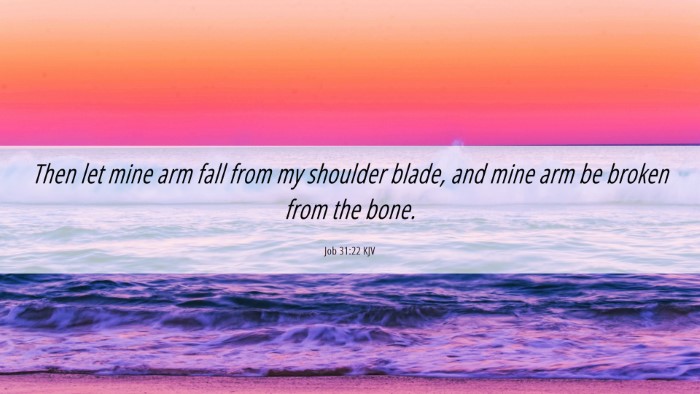 Picture 06 - Job 31:22 KJV Desktop Wallpaper - Then let mine arm fall from my shoulder blade, - Desktop Bible Verse Wallpaper