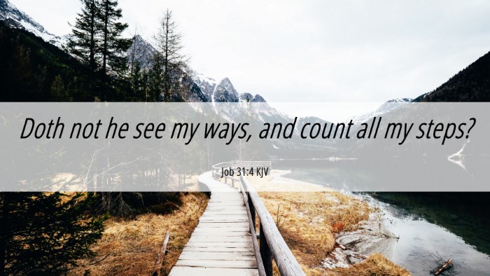 Picture 06 - Job 31:4 KJV Desktop Wallpaper - Doth not he see my ways, and count all my - Desktop Bible Verse Wallpaper