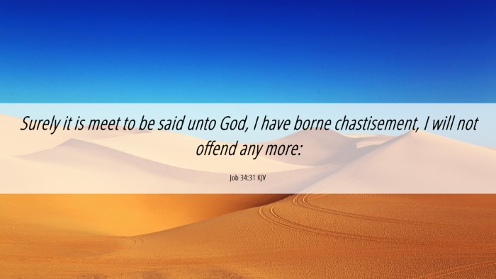 Picture 06 - Job 34:31 KJV Desktop Wallpaper - Surely it is meet to be said unto God, I have - Desktop Bible Verse Wallpaper
