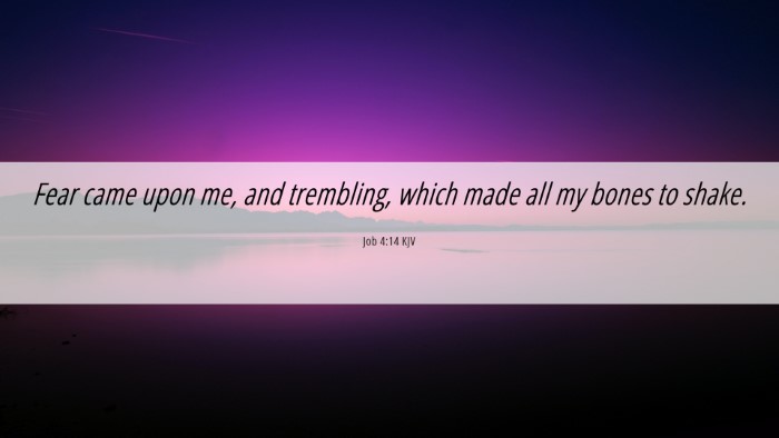 Picture 06 - Job 4:14 KJV Desktop Wallpaper - Fear came upon me, and trembling, which made all - Desktop Bible Verse Wallpaper