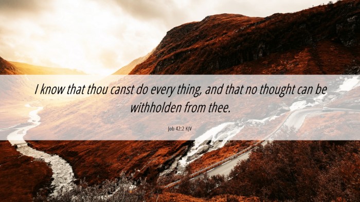 Picture 06 - Job 42:2 KJV Desktop Wallpaper - I know that thou canst do every thing, and that - Desktop Bible Verse Wallpaper