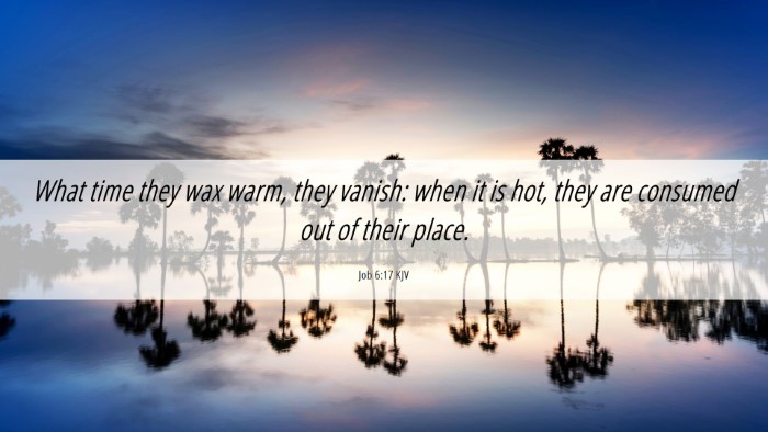 Picture 06 - Job 6:17 KJV Desktop Wallpaper - What time they wax warm, they vanish: when it is - Desktop Bible Verse Wallpaper