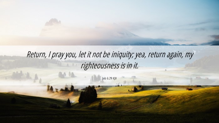Picture 06 - Job 6:29 KJV Desktop Wallpaper - Return, I pray you, let it not be iniquity; yea, - Desktop Bible Verse Wallpaper
