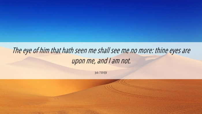 Picture 06 - Job 7:8 KJV Desktop Wallpaper - The eye of him that hath seen me shall see me no - Desktop Bible Verse Wallpaper