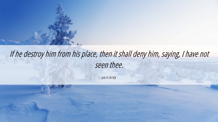 Picture 06 - Job 8:18 KJV Desktop Wallpaper - If he destroy him from his place, then it shall - Desktop Bible Verse Wallpaper