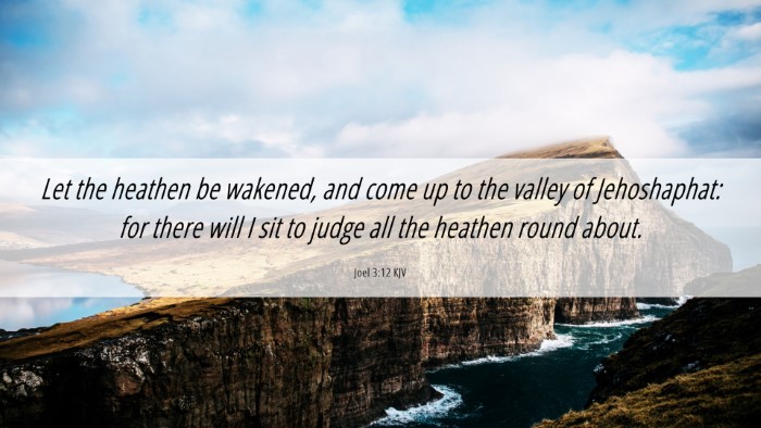Picture 06 - Joel 3:12 KJV Desktop Wallpaper - Let the heathen be wakened, and come up to the - Desktop Bible Verse Wallpaper