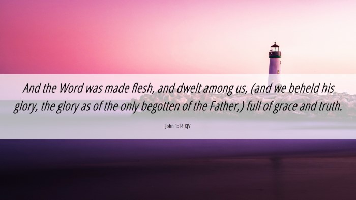 Picture 06 - John 1:14 KJV Desktop Wallpaper - And the Word was made flesh, and dwelt among us, - Desktop Bible Verse Wallpaper