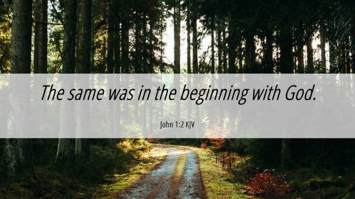Picture 06 - John 1:2 KJV Desktop Wallpaper - The same was in the beginning with - Desktop Bible Verse Wallpaper