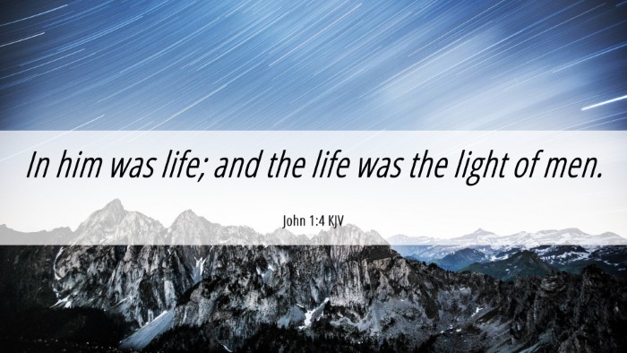 Picture 06 - John 1:4 KJV Desktop Wallpaper - In him was life; and the life was the light of - Desktop Bible Verse Wallpaper