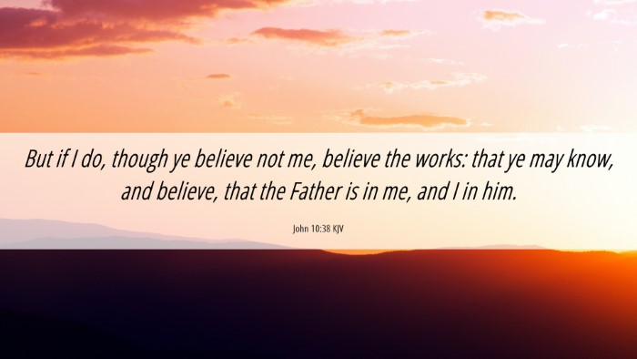 Picture 06 - John 10:38 KJV Desktop Wallpaper - But if I do, though ye believe not me, believe - Desktop Bible Verse Wallpaper