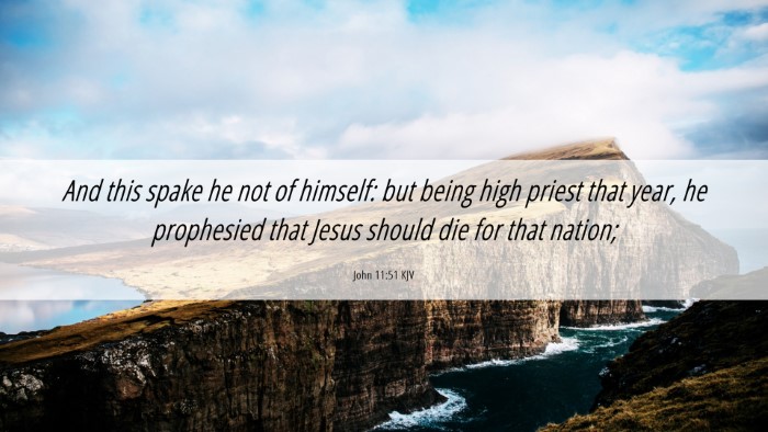 Picture 06 - John 11:51 KJV Desktop Wallpaper - And this spake he not of himself: but being high - Desktop Bible Verse Wallpaper