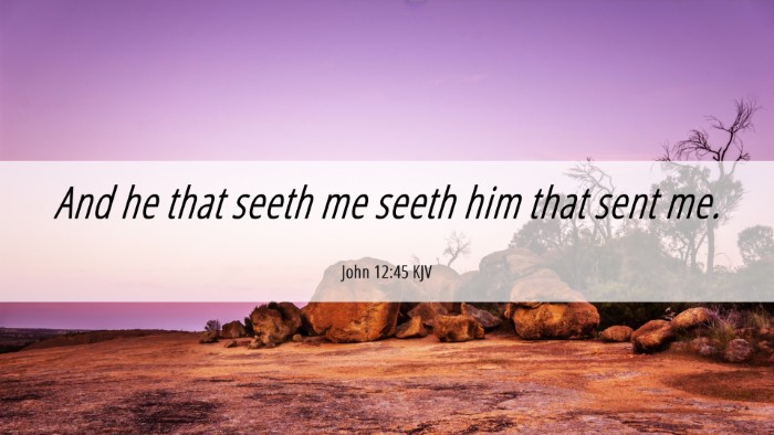 Picture 06 - John 12:45 KJV Desktop Wallpaper - And he that seeth me seeth him that sent - Desktop Bible Verse Wallpaper