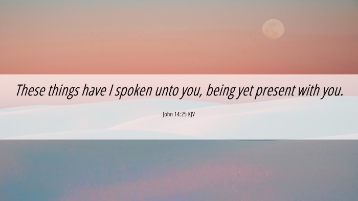 Picture 06 - John 14:25 KJV Desktop Wallpaper - These things have I spoken unto you, being yet - Desktop Bible Verse Wallpaper