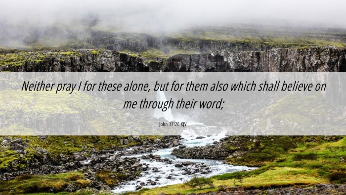 Picture 06 - John 17:20 KJV Desktop Wallpaper - Neither pray I for these alone, but for them also - Desktop Bible Verse Wallpaper