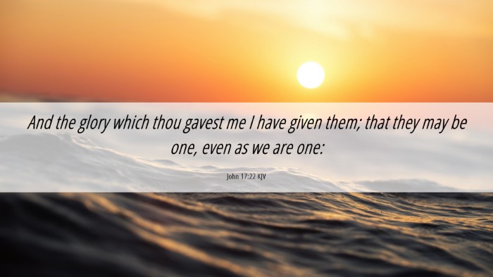 Picture 06 - John 17:22 KJV Desktop Wallpaper - And the glory which thou gavest me I have given - Desktop Bible Verse Wallpaper