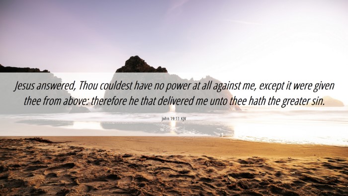 Picture 06 - John 19:11 KJV Desktop Wallpaper - Jesus answered, Thou couldest have no power at - Desktop Bible Verse Wallpaper