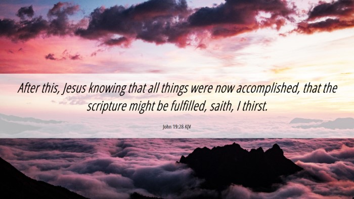 Picture 06 - John 19:28 KJV Desktop Wallpaper - After this, Jesus knowing that all things were - Desktop Bible Verse Wallpaper