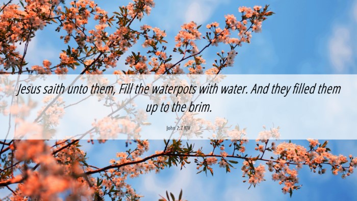 Picture 06 - John 2:7 KJV Desktop Wallpaper - Jesus saith unto them, Fill the waterpots with - Desktop Bible Verse Wallpaper