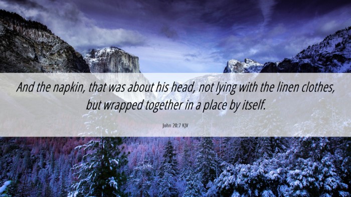 Picture 06 - John 20:7 KJV Desktop Wallpaper - And the napkin, that was about his head, not - Desktop Bible Verse Wallpaper