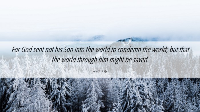 Picture 06 - John 3:17 KJV Desktop Wallpaper - For God sent not his Son into the world to - Desktop Bible Verse Wallpaper