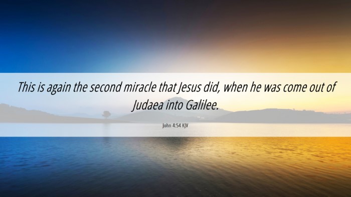 Picture 06 - John 4:54 KJV Desktop Wallpaper - This is again the second miracle that Jesus did, - Desktop Bible Verse Wallpaper