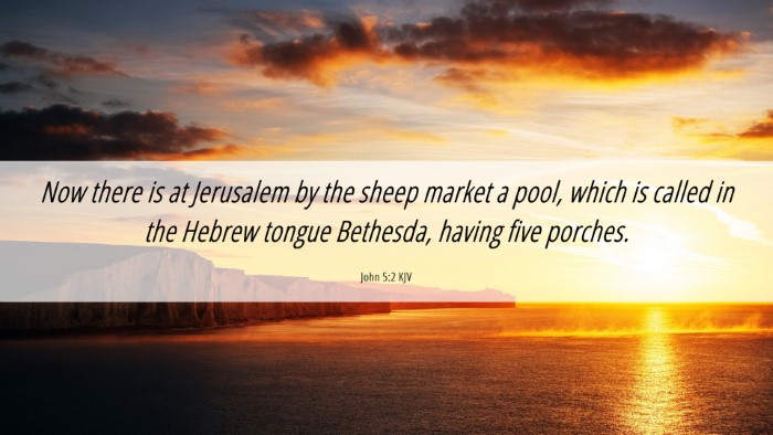 Picture 06 - John 5:2 KJV Desktop Wallpaper - Now there is at Jerusalem by the sheep market a - Desktop Bible Verse Wallpaper