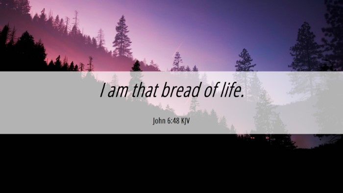 Picture 06 - John 6:48 KJV Desktop Wallpaper - I am that bread of - Desktop Bible Verse Wallpaper
