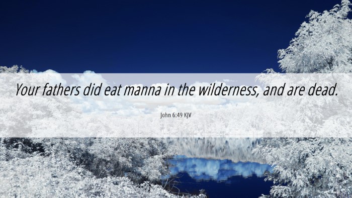 Picture 06 - John 6:49 KJV Desktop Wallpaper - Your fathers did eat manna in the wilderness, and - Desktop Bible Verse Wallpaper