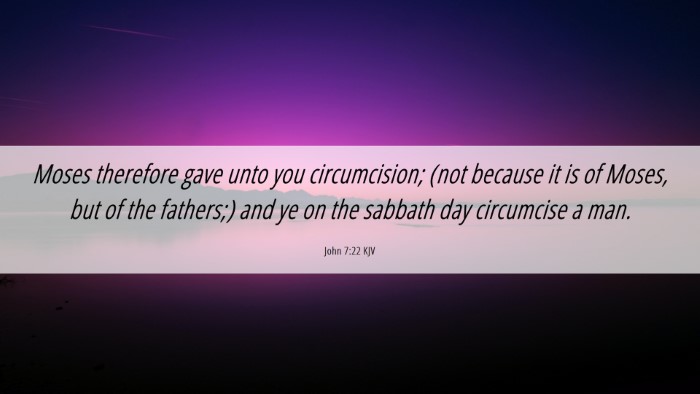 Picture 06 - John 7:22 KJV Desktop Wallpaper - Moses therefore gave unto you circumcision; (not - Desktop Bible Verse Wallpaper