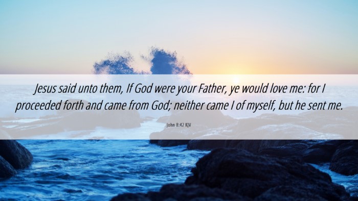Picture 06 - John 8:42 KJV Desktop Wallpaper - Jesus said unto them, If God were your Father, ye - Desktop Bible Verse Wallpaper