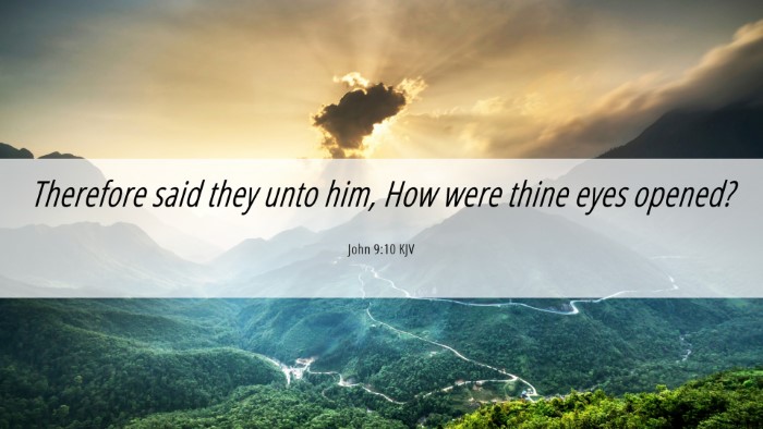 Picture 06 - John 9:10 KJV Desktop Wallpaper - Therefore said they unto him, How were thine eyes - Desktop Bible Verse Wallpaper