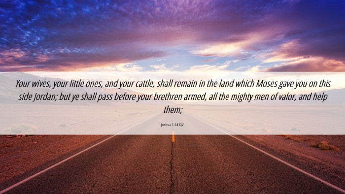 Picture 06 - Joshua 1:14 KJV Desktop Wallpaper - Your wives, your little ones, and your cattle, - Desktop Bible Verse Wallpaper