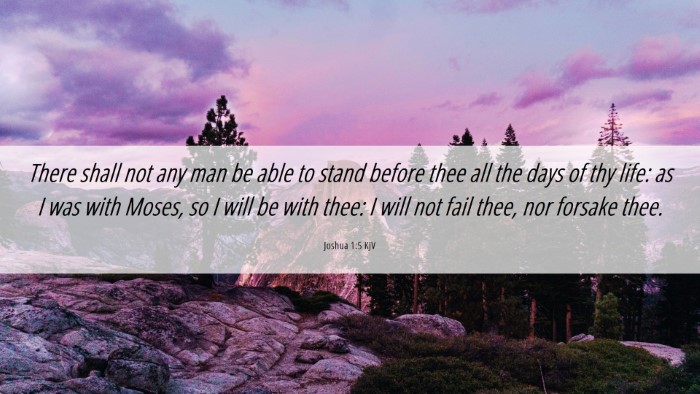 Picture 06 - Joshua 1:5 KJV Desktop Wallpaper - There shall not any man be able to stand before - Desktop Bible Verse Wallpaper