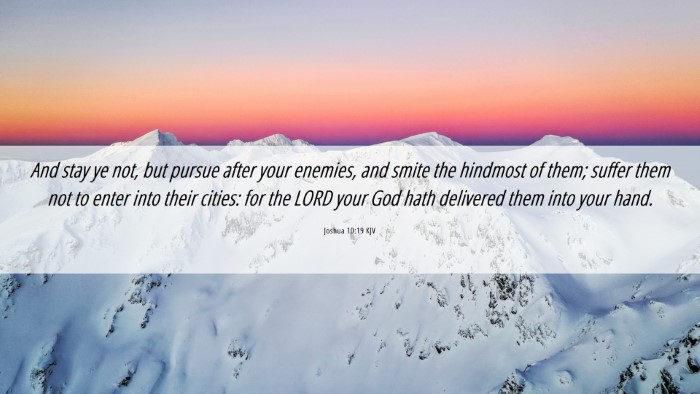 Picture 06 - Joshua 10:19 KJV Desktop Wallpaper - And stay ye not, but pursue after your enemies, - Desktop Bible Verse Wallpaper