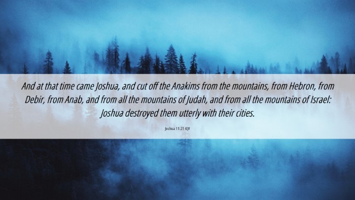 Picture 06 - Joshua 11:21 KJV Desktop Wallpaper - And at that time came Joshua, and cut off the - Desktop Bible Verse Wallpaper