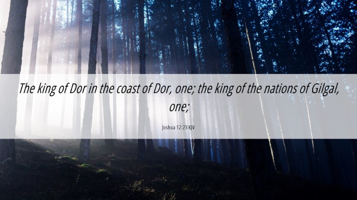 Picture 06 - Joshua 12:23 KJV Desktop Wallpaper - The king of Dor in the coast of Dor, one; the - Desktop Bible Verse Wallpaper