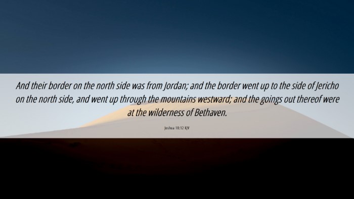 Picture 06 - Joshua 18:12 KJV Desktop Wallpaper - And their border on the north side was from - Desktop Bible Verse Wallpaper